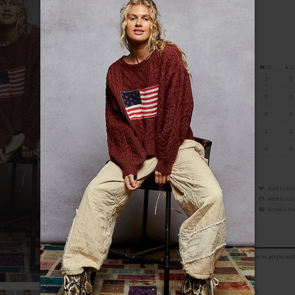 POL “ Greta 2 “ POL Sweater with Flag and Stud Detail 55 - Picture 5 of 5